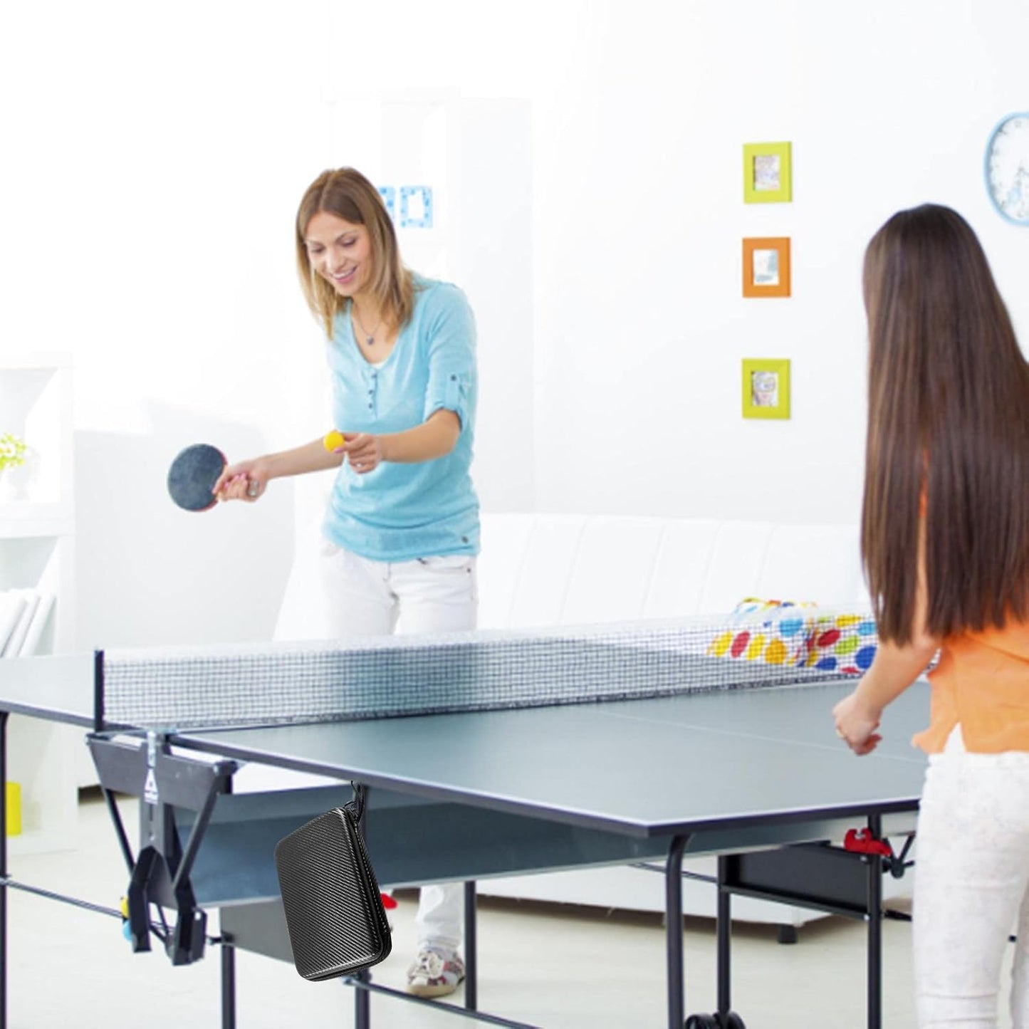 Table Tennis Racket Case, Hard Shell, Black, 29 * 19.5 * 5Cm/11.42 * 7.68 * 1.97Inch, Holds 2 Rackets & 7 Balls