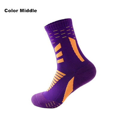Sports Running Socks Cotton Thick Terry Socks Summer Basketball Tennis Men Sports Socks Shock Absorption Moisture Wicking