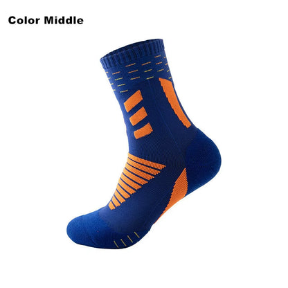 Sports Running Socks Cotton Thick Terry Socks Summer Basketball Tennis Men Sports Socks Shock Absorption Moisture Wicking