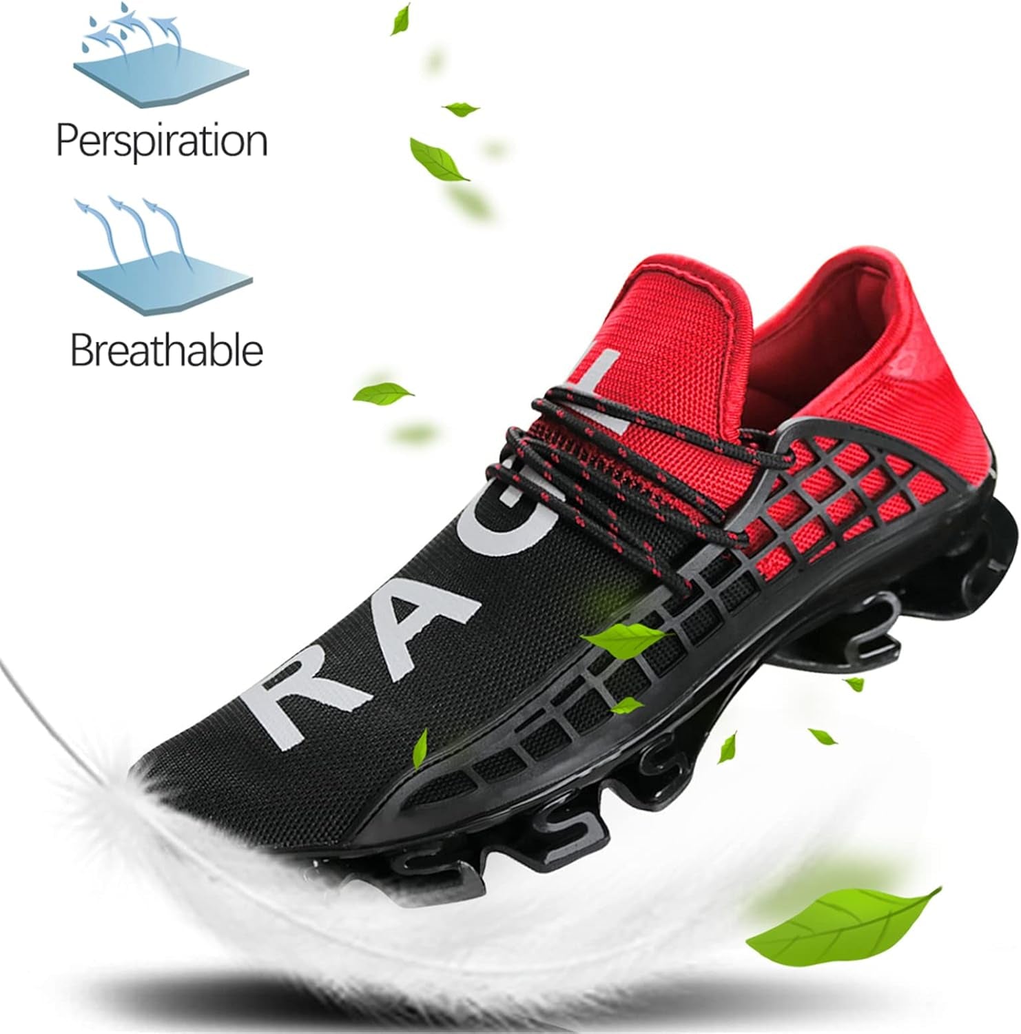 Mens Slip on Road Running Shoes Breathable Lightweight Comfortable Walking Shoes Athletic Gym Tennis Shoes for Men