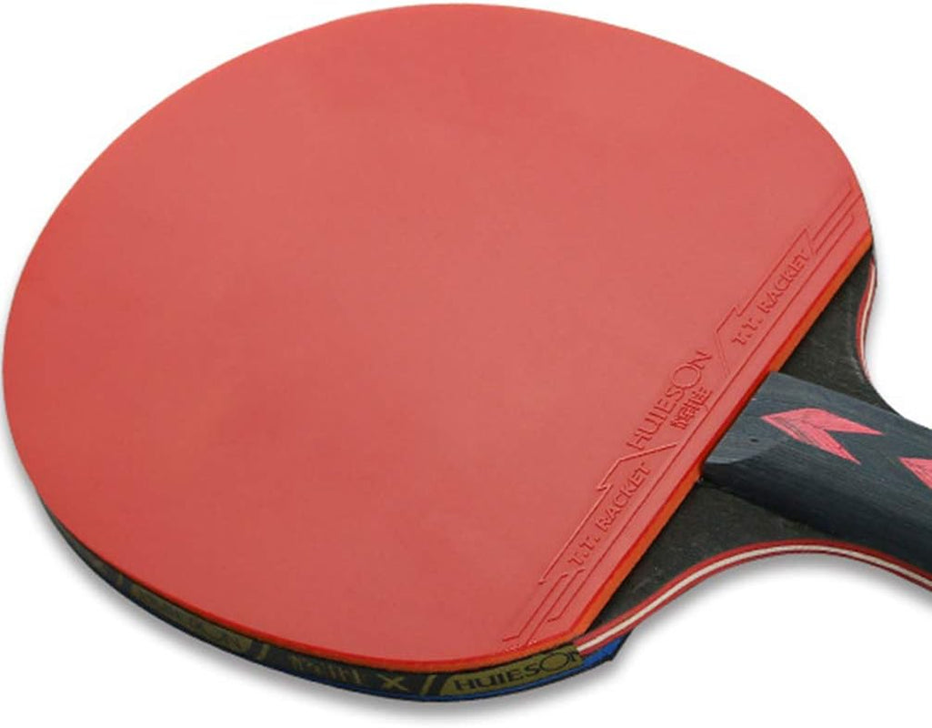 2Pcs Table Tennis Rackets Pingpong Rackets Table Tennis Paddles for Player Red Straight Grip