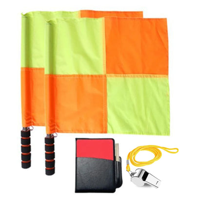 Soccer Referee Flag Whistle Set Referee'S Professional Football Red Card Yellow Card Kit Professional Competition Equipment