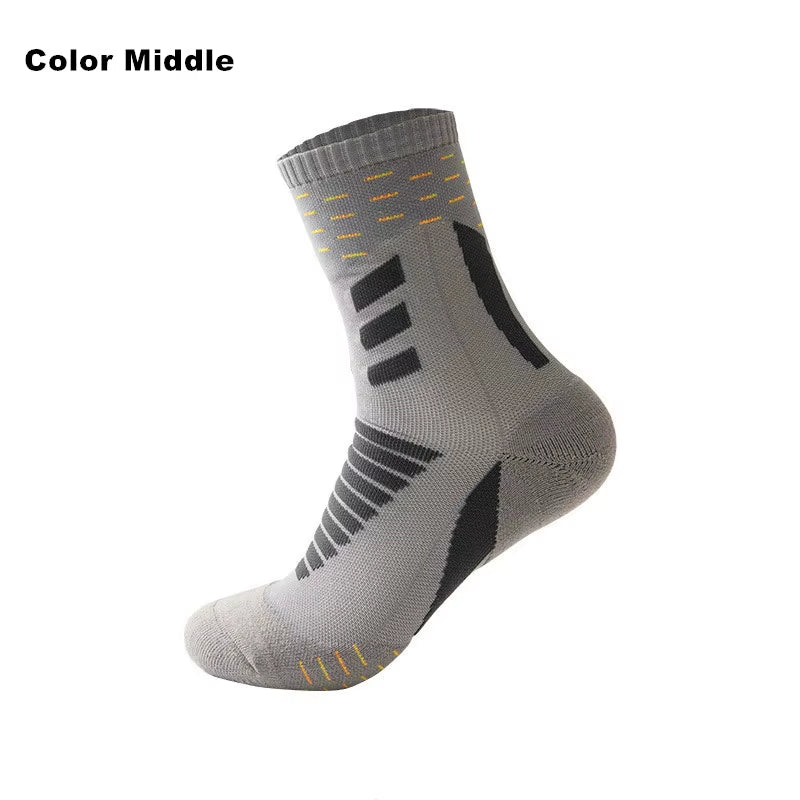 Sports Running Socks Cotton Thick Terry Socks Summer Basketball Tennis Men Sports Socks Shock Absorption Moisture Wicking