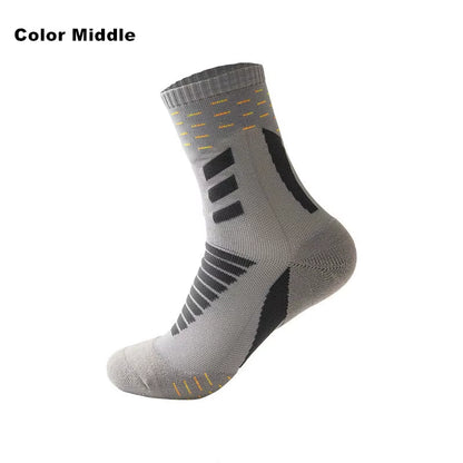 Sports Running Socks Cotton Thick Terry Socks Summer Basketball Tennis Men Sports Socks Shock Absorption Moisture Wicking
