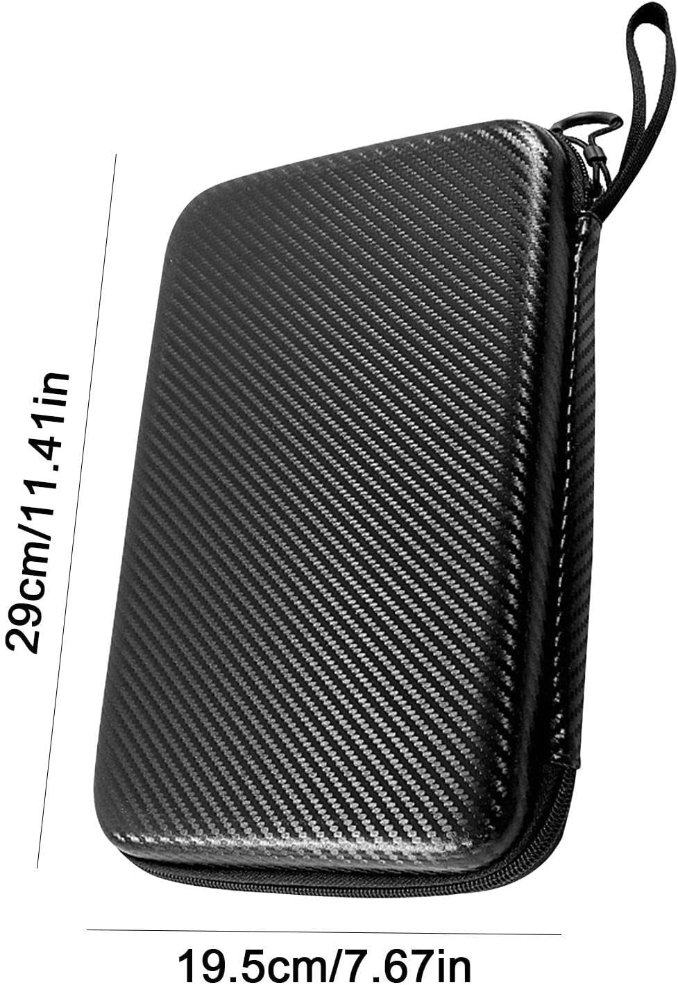 Table Tennis Racket Case, Hard Shell, Black, 29 * 19.5 * 5Cm/11.42 * 7.68 * 1.97Inch, Holds 2 Rackets & 7 Balls