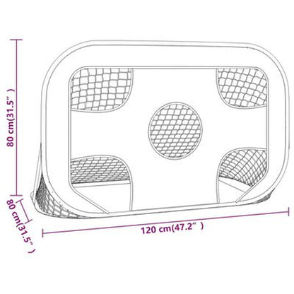 Football Goal Net with Target 47.2"X31.5"X31.5" Polyester