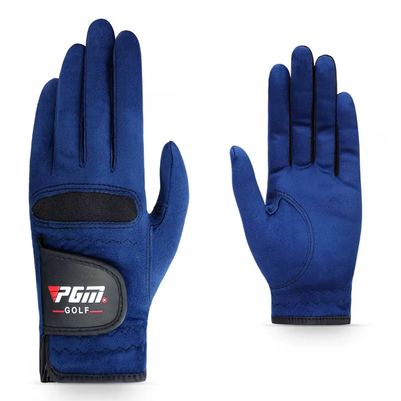 1Pair Women Golf Gloves Soft Microfiber Cloth Breathable Non-Slip Protective Gloves Hand Wear Golf Accessory ST009