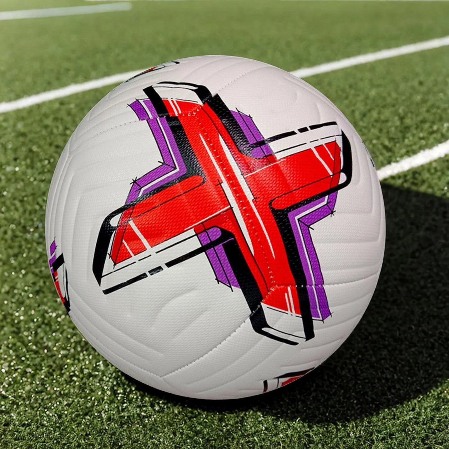 Soccer Ball Size 5 Training Ball Lightweight Soccer Training Equipment Ball Official Match Ball Football for Game Competition School , Red