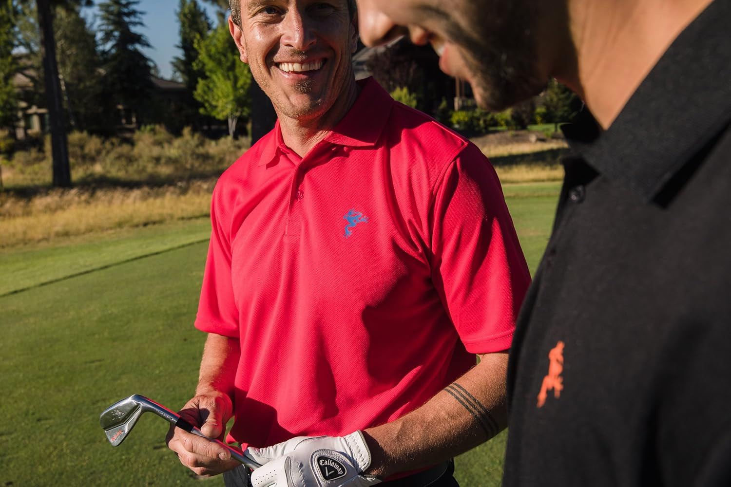 Golf – Men’S Polo Shirt – Short Sleeve, Collared Neck, Two Button Closure