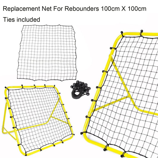Soccer Rebounder Net with 20 Elastic Ropes Kickback Football Practice Net Target Goal Rebound Net Beginner Training Aid