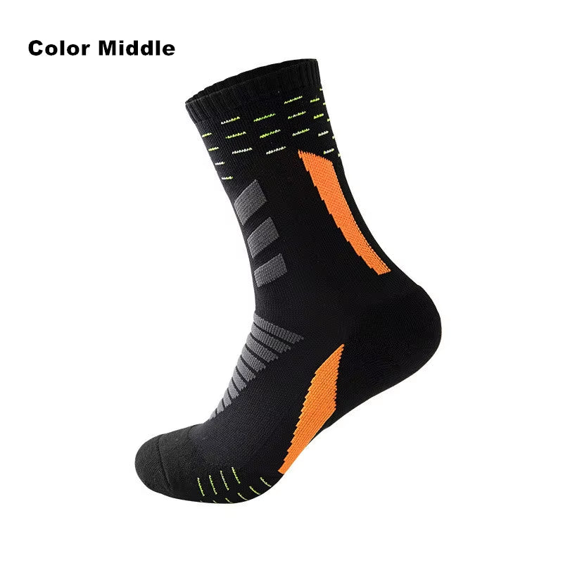 Sports Running Socks Cotton Thick Terry Socks Summer Basketball Tennis Men Sports Socks Shock Absorption Moisture Wicking