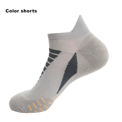 Sports Running Socks Cotton Thick Terry Socks Summer Basketball Tennis Men Sports Socks Shock Absorption Moisture Wicking