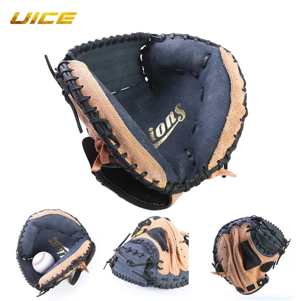 Professional Baseball Glove Leather Baseball Catcher Glove 12.5 Left Hand Practice Equipment Softball Training Catcher Gloves