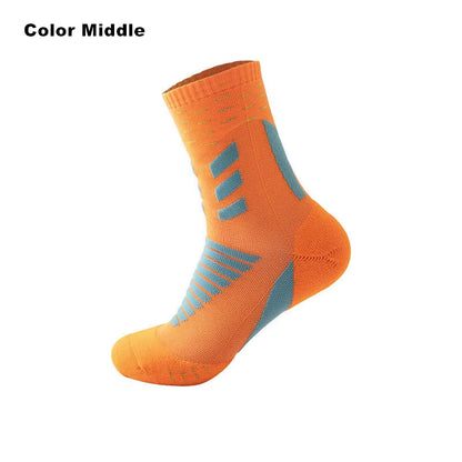 Sports Running Socks Cotton Thick Terry Socks Summer Basketball Tennis Men Sports Socks Shock Absorption Moisture Wicking